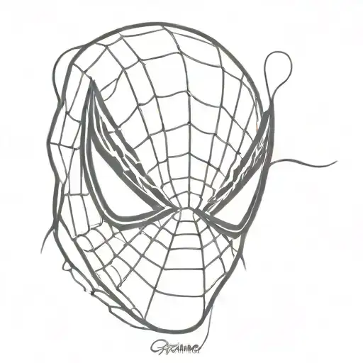 spiderman mask tattoo design idea