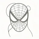 spiderman mask tattoo design idea