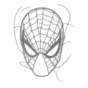 spiderman mask tattoo design idea