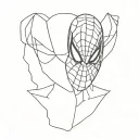 spiderman mask tattoo design idea