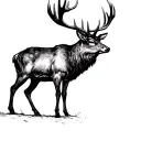 Scottish stag tattoo design idea