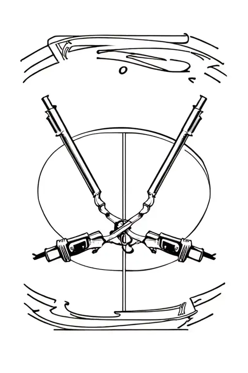 Dope, money and guns trap music tattoo design idea