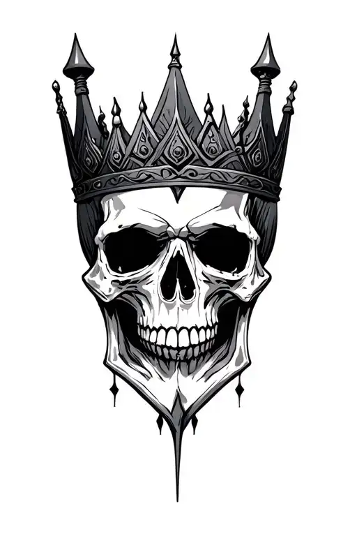 Forgotten Skull King tattoo design idea
