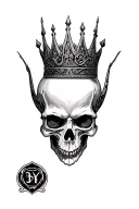 Forgotten Skull King tattoo design idea