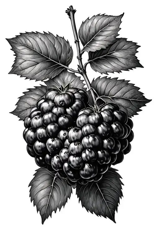 blackberry vine tattoo design idea