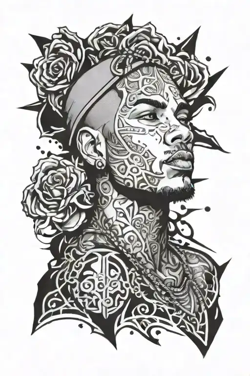 Chris Brown tattoo design idea