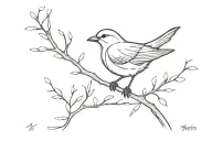 bird wispy tattoo design idea