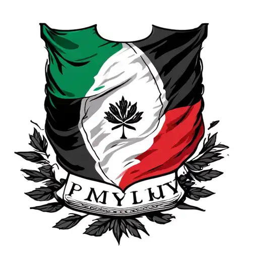 lower arm sleeve nigerian flag mixed with pg county maryland culture tattoo design idea