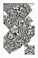 geometric diamonds tattoo design idea