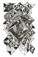 geometric diamonds tattoo design idea