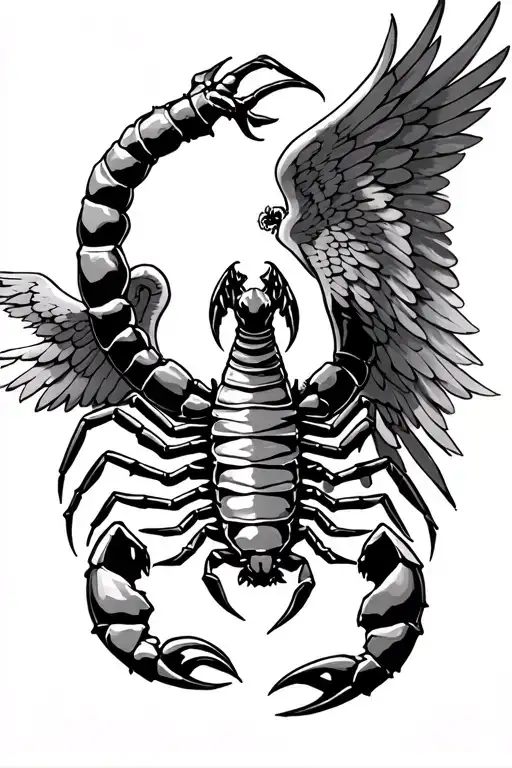 scorpion and st michael the archangel tattoo design idea