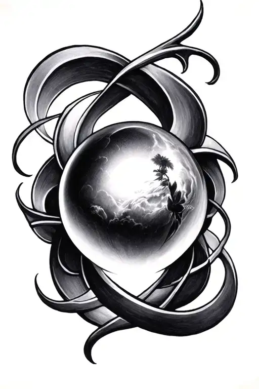 Orb tattoo design idea