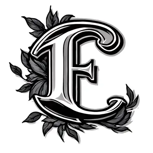 Cursive E tattoo design idea