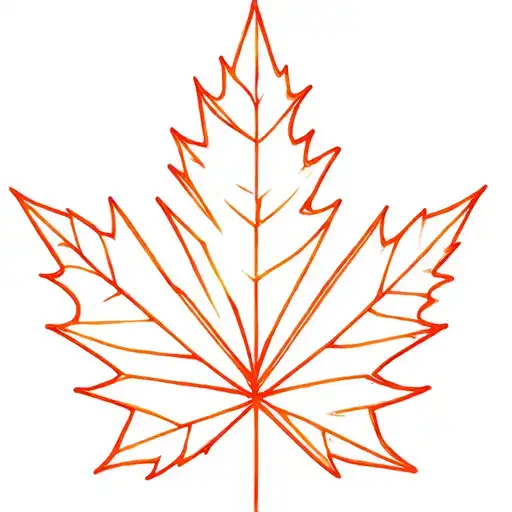 geometric maple leaf opal tattoo design idea