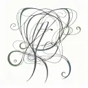 It should have a style that resembles a tattoo. It needs to be striking and memorable. The text "HD" and the number 5 sh tattoo design idea