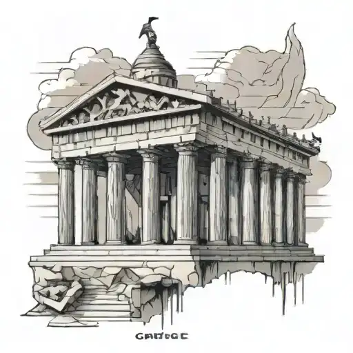 greece monument, política, mathematicc tattoo design idea