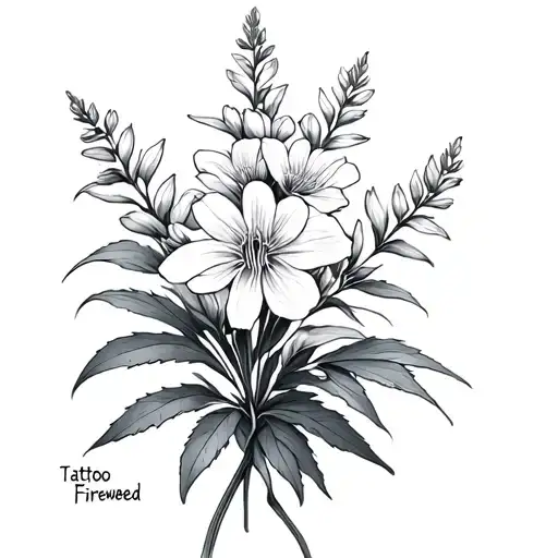 Fireweed tattoo design idea
