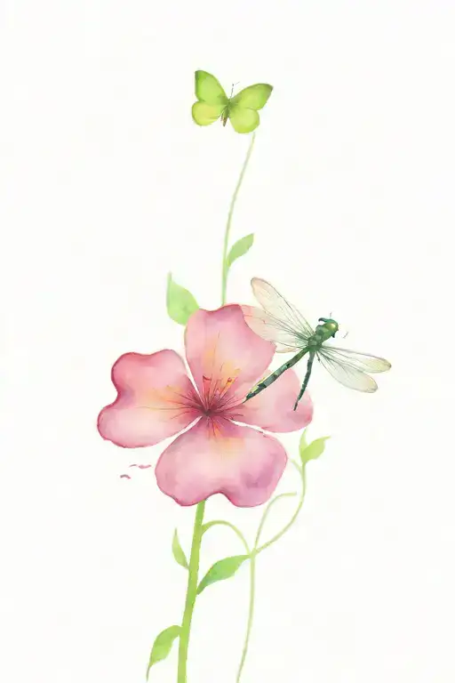 4 leaf clover with dragonflies pain hatred grief tattoo design idea
