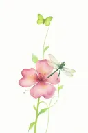 4 leaf clover with dragonflies pain hatred grief tattoo design idea