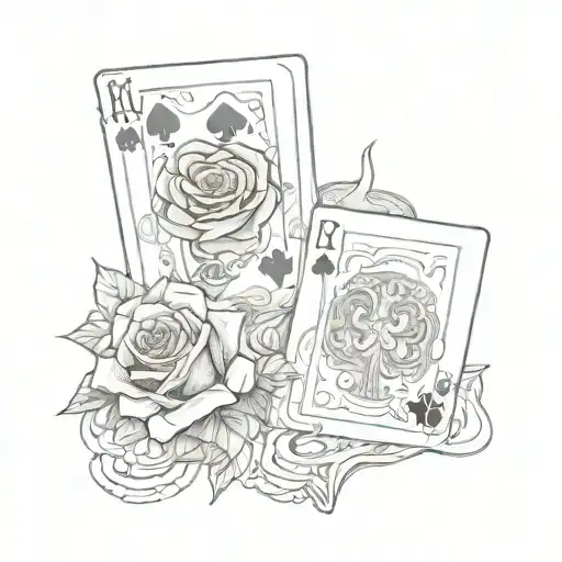 money rose 2006 across to playing cards  tattoo design idea