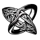 circle celtic knot in a ring tattoo design idea