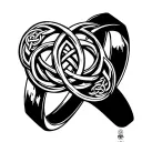 circle celtic knot in a ring tattoo design idea