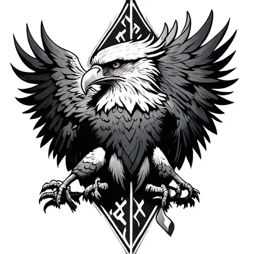 War, Eagle, wisdom, Greek tattoo design idea