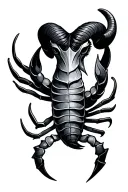 Aries and Scorpio symbol tattoo design idea