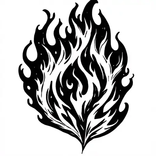 Fire flame tattoo design idea