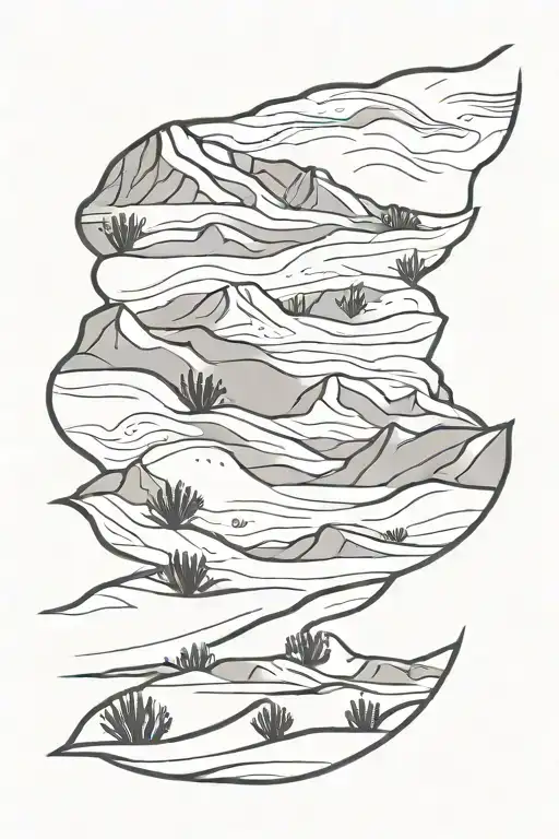 desert dunes tattoo inspired tattoo design idea