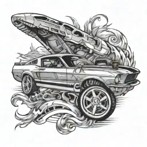 shelby gt500 tattoo design idea