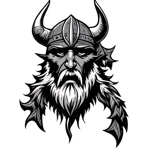 Viking tribal with lyke in it tattoo design idea