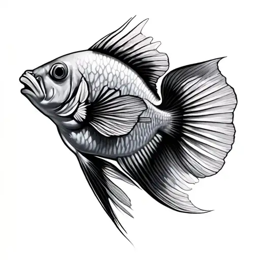 Angelfish tattoo design idea
