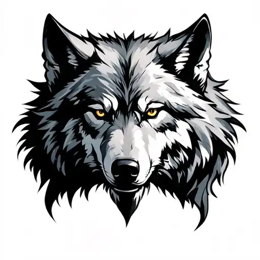 Witcher Wolf tattoo design idea