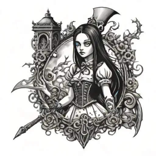 Alice madness returns dark tattoo tattoo design idea