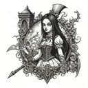 Alice madness returns dark tattoo tattoo design idea