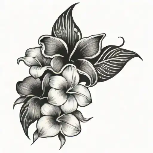 flower hawaii tattoo design idea