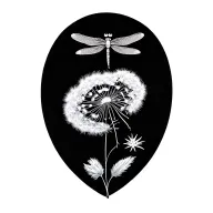 Dragonfly Dandelion tattoo design idea