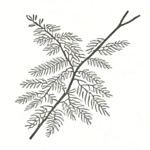 mimosa tattoo design idea