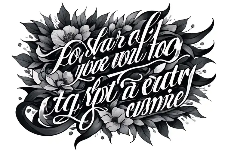 biblical quote intertwined tattoo design idea