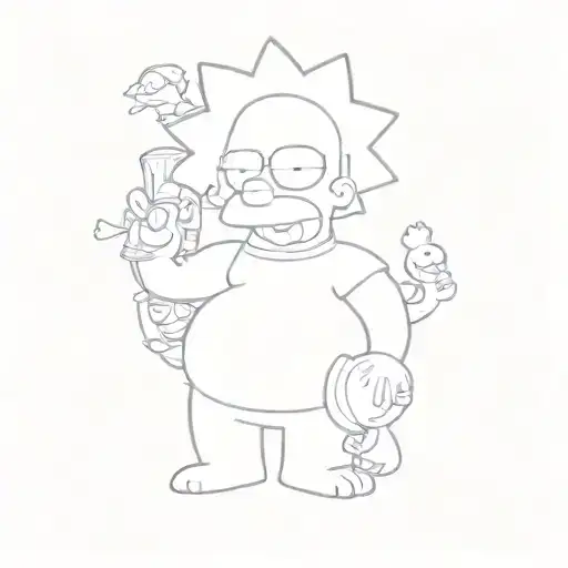 the simpsons tattoo design idea