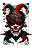 Evil Jester tattoo design idea