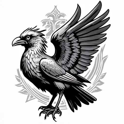 LFC liver bird perched tattoo design idea