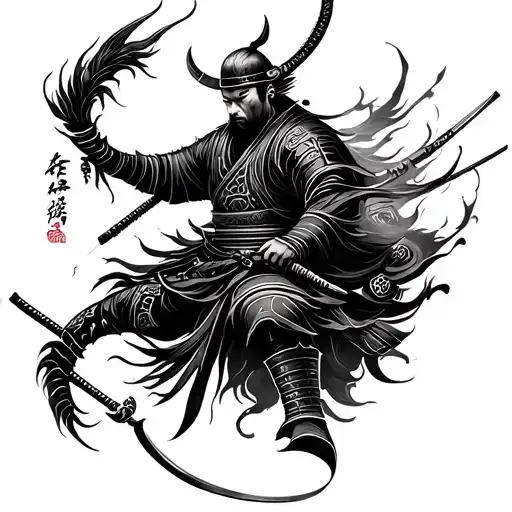 Ronin samurai tattoo design idea