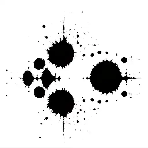 rorschach ink blot dots tattoo design idea
