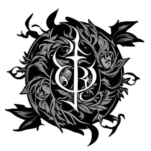 Shango and oshun sigil tattoo design idea