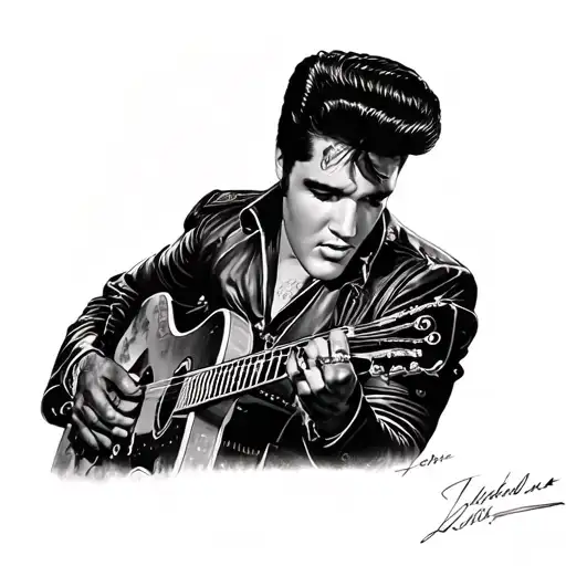 Muscial notes elvis presley tattoo design idea