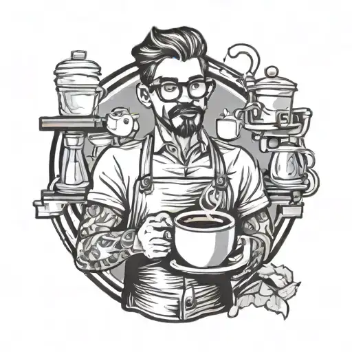 barista tattoo design idea