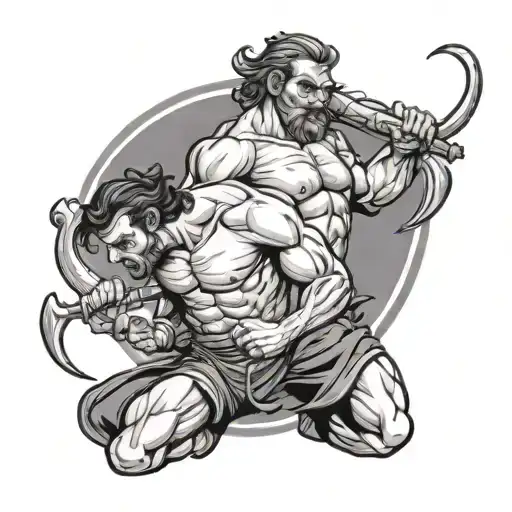 Cain And Abel tattoo design idea