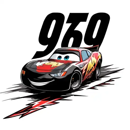 Lightning mcqueen red bolt with 95 tattoo design idea